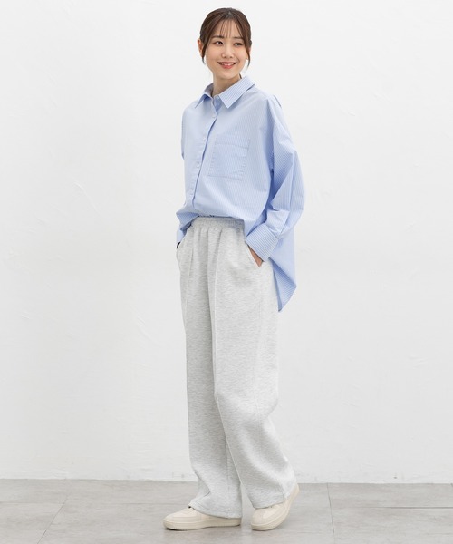 Honeys(ハニーズ)の「きれいめスウェットパンツ(スウェットパンツ・レディース・ブラウン/ブラック/杢グレー/グレイッシュベージュ/スミクロ/アイボリー/ライトグレー系・S/LL/L/M)」の11枚目の写真