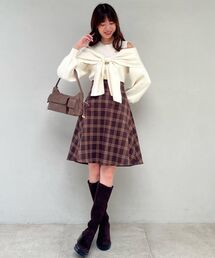 【WEB限定/11色展開】アソートデザインリボンニットトップス