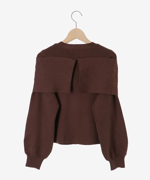 MAJESTIC LEGON（マジェスティックレゴン）の「【WEB限定/11色展開】アソートデザインリボンニットトップス（ニット/セーター・レディース・チャコールグレー/ブラック/ピンク/アイボリー/ボルドー/ブラック系その他/ホワイト系その他2/ホワイト系その他3/ブラック系その他2/グレー系その他3/ブラウン系その他2・MEDIUM）」の18枚目の写真