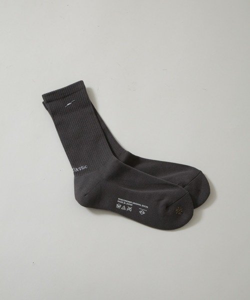 MARCOMONDE(マルコモンド)の「MARCOMONDE/sporty pile socks 23(ソックス/靴下・レディース・ラベンダー/チャコール/ホワイト・FREE)」の2枚目の写真