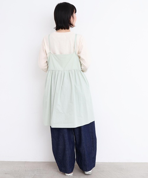 l'atelier du savon（アトリエドサボン）の「タイプライターころころボタン　キャミ（シャツ/ブラウス・レディース・グリーン/ブラック/イエロー・FREE）」の21枚目の写真