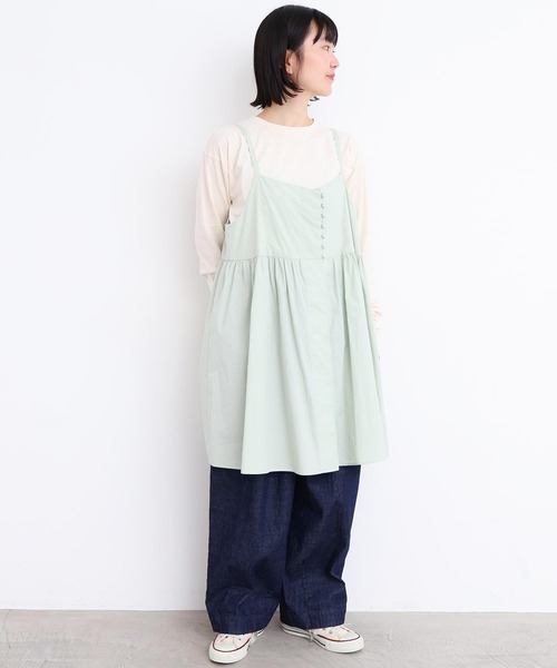 l'atelier du savon（アトリエドサボン）の「タイプライターころころボタン　キャミ（シャツ/ブラウス・レディース・グリーン/ブラック/イエロー・FREE）」の22枚目の写真