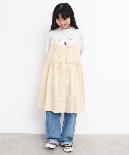 l'atelier du savon（アトリエドサボン）の「タイプライターころころボタン　キャミ（シャツ/ブラウス・レディース・グリーン/ブラック/イエロー・FREE）」の19枚目の写真