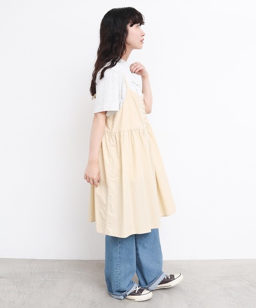 l'atelier du savon（アトリエドサボン）の「タイプライターころころボタン　キャミ（シャツ/ブラウス・レディース・グリーン/ブラック/イエロー・FREE）」の17枚目の写真