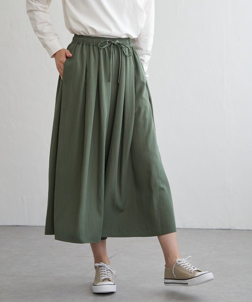 ikka(イッカ)の「ビンテージツイルタックスカーチョ(その他パンツ・レディース・オリーブ/チャコールグレー/梅/ベージュ/ネイビー・L/M/S)」の4枚目の写真