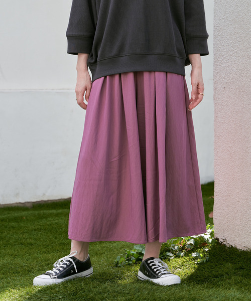 ikka(イッカ)の「ビンテージツイルタックスカーチョ(その他パンツ・レディース・オリーブ/チャコールグレー/梅/ベージュ/ネイビー・L/M/S)」の5枚目の写真