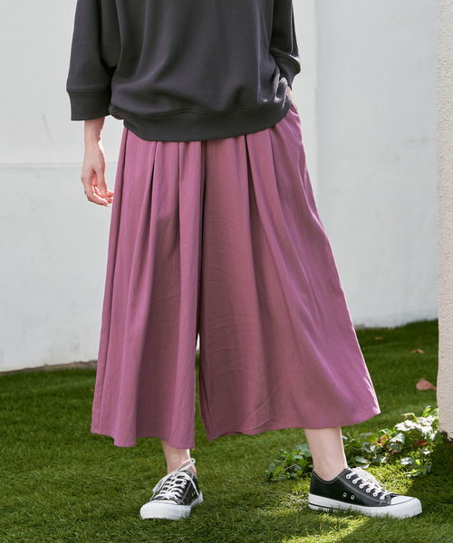 ikka(イッカ)の「ビンテージツイルタックスカーチョ(その他パンツ・レディース・オリーブ/チャコールグレー/梅/ベージュ/ネイビー・L/M/S)」の9枚目の写真