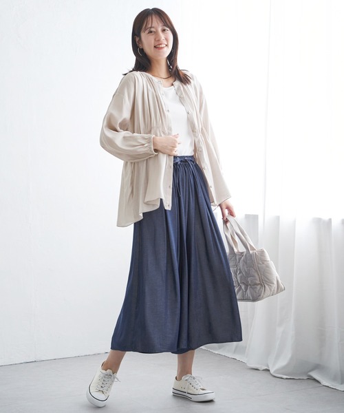 ikka(イッカ)の「ビンテージツイルタックスカーチョ(その他パンツ・レディース・オリーブ/チャコールグレー/梅/ベージュ/ネイビー・L/M/S)」の21枚目の写真