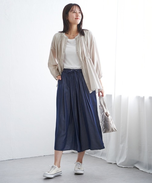 ikka(イッカ)の「ビンテージツイルタックスカーチョ(その他パンツ・レディース・オリーブ/チャコールグレー/梅/ベージュ/ネイビー・L/M/S)」の22枚目の写真