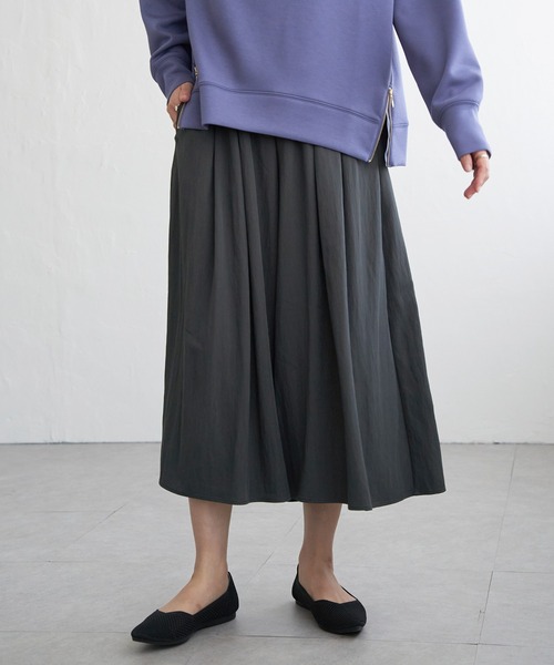 ikka(イッカ)の「ビンテージツイルタックスカーチョ(その他パンツ・レディース・オリーブ/チャコールグレー/梅/ベージュ/ネイビー・L/M/S)」の12枚目の写真