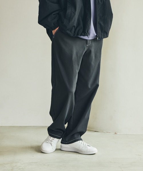 LAKOLE(ラコレ)の「ブッチャーステッチパンツ / 596083(その他パンツ・メンズ・ダークグリーン/アイボリー/ブラック・MEDIUM/LARGE)」の2枚目の写真