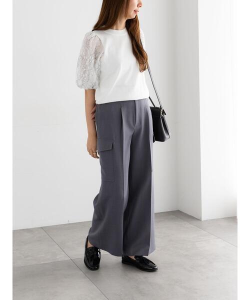 Te chichi(テチチ)の「カーゴスラックス(その他パンツ・レディース・カーキ/ライトベージュ/チャコールグレー・F)」の5枚目の写真