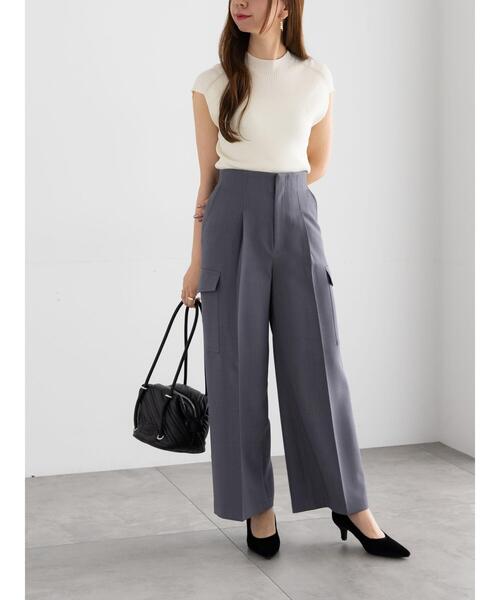 Te chichi(テチチ)の「カーゴスラックス(その他パンツ・レディース・カーキ/ライトベージュ/チャコールグレー・F)」の6枚目の写真