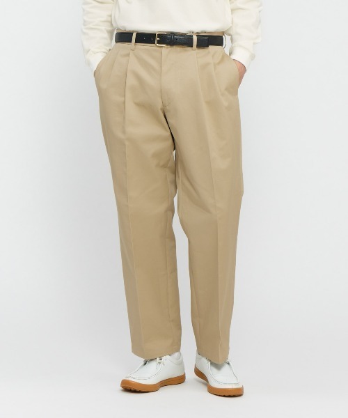 penguin BY MUNSINGWEAR(ペンギン バイ マンシングウェア)の「【STYLE M1A-2】COTTON CHINO 2タックパンツ ゴルフウェア(チノパンツ・メンズ・グレー/ベージュ・L/XL/M)」の2枚目の写真