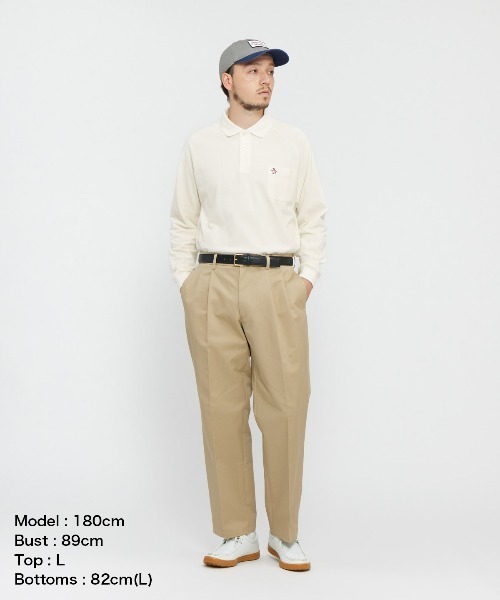 penguin BY MUNSINGWEAR(ペンギン バイ マンシングウェア)の「【STYLE M1A-2】COTTON CHINO 2タックパンツ ゴルフウェア(チノパンツ・メンズ・グレー/ベージュ・L/XL/M)」の10枚目の写真