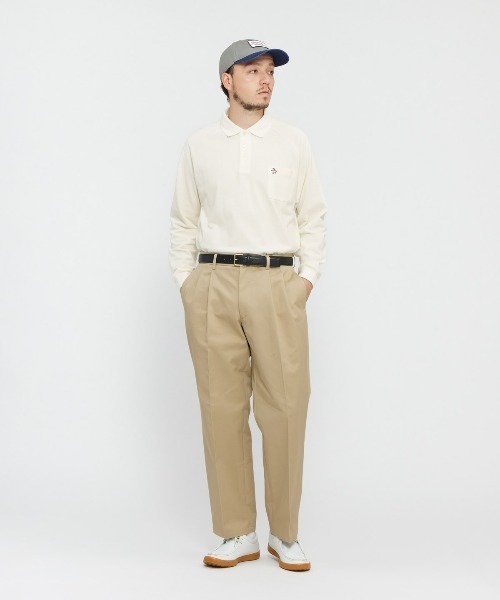 penguin BY MUNSINGWEAR(ペンギン バイ マンシングウェア)の「【STYLE M1A-2】COTTON CHINO 2タックパンツ ゴルフウェア(チノパンツ・メンズ・グレー/ベージュ・L/XL/M)」の4枚目の写真