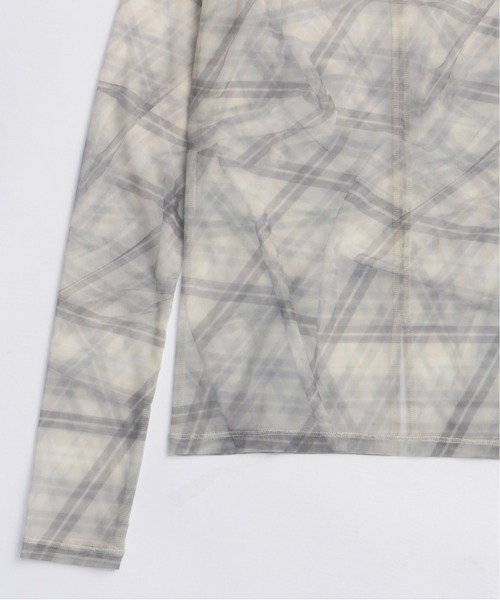 MAISON SPECIAL(メゾンスペシャル)の「Plaid Mesh Tops/チェックメッシュトップス(Tシャツ/カットソー・レディース・オフホワイト/ブルー/ブラック・FREE)」の11枚目の写真