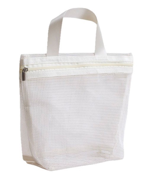 Pochi Pouch（ポチポーチ）の「Pochi Pouch/トラベル シースルー メッシュ ジップ スパバッグ（エコバッグ/サブバッグ・レディース・ネイビー/オフホワイト/ピンク・FREE）」の12枚目の写真