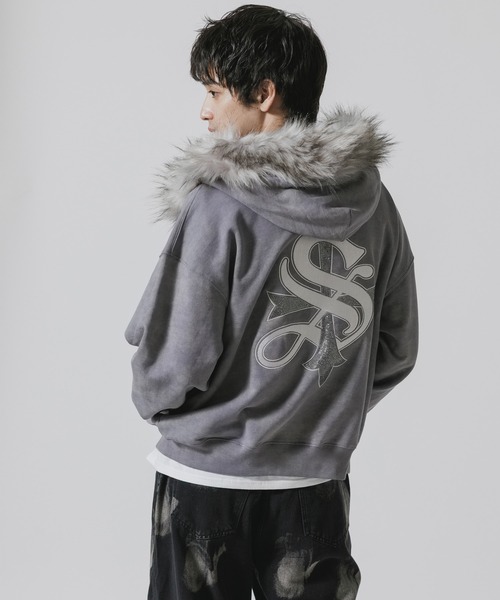 Supplier フード付きパーカー SUPPLIER/サプライヤー Faux Fur Cross Zip Hoodie フーディー