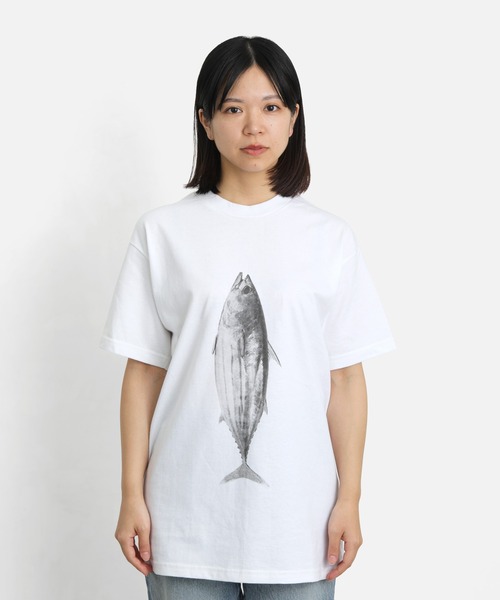 PAPERSKY(ペーパースカイ)の「PAPERSKY ペーパースカイ KATSUO T カツオTシャツ(Tシャツ/カットソー・レディース・ホワイト系その他・M/S/L)」の1枚目の写真