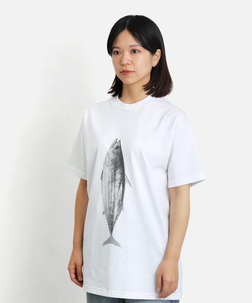 PAPERSKY(ペーパースカイ)の「PAPERSKY ペーパースカイ KATSUO T カツオTシャツ(Tシャツ/カットソー・レディース・ホワイト系その他・M/S/L)」の2枚目の写真