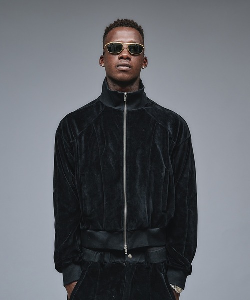 ANDER HUNK(アンダーハンク)の「Velours Short Track Jacket / ベロアショートトラックジャケット(ジャージ・メンズ・その他/ブラック・MEDIUM/LARGE)」の3枚目の写真