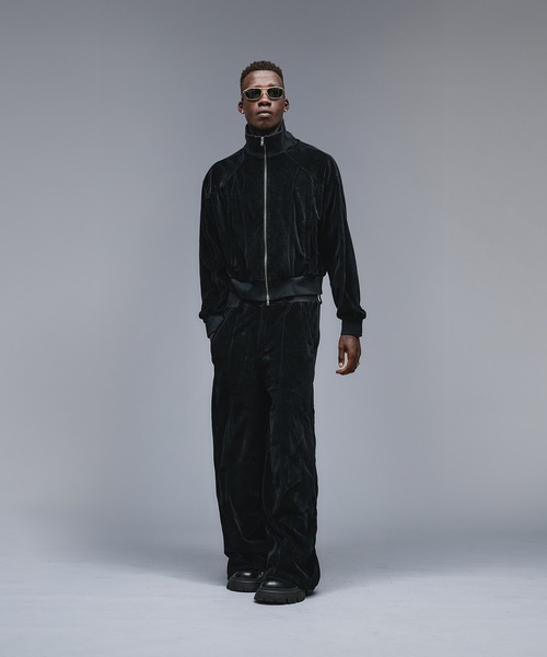 ANDER HUNK(アンダーハンク)の「Velours Short Track Jacket / ベロアショートトラックジャケット(ジャージ・メンズ・その他/ブラック・MEDIUM/LARGE)」の7枚目の写真