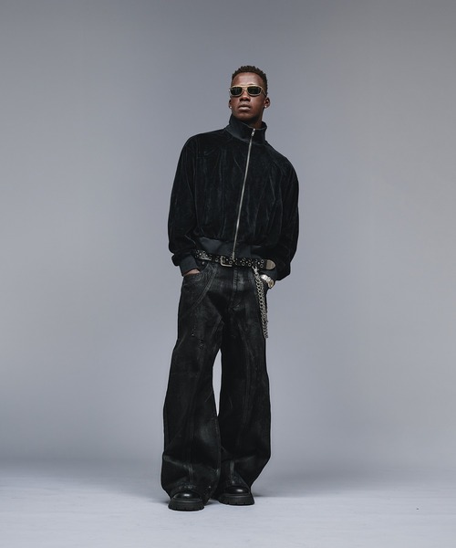 ANDER HUNK(アンダーハンク)の「Velours Short Track Jacket / ベロアショートトラックジャケット(ジャージ・メンズ・その他/ブラック・MEDIUM/LARGE)」の15枚目の写真
