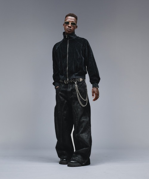 ANDER HUNK(アンダーハンク)の「Velours Short Track Jacket / ベロアショートトラックジャケット(ジャージ・メンズ・その他/ブラック・MEDIUM/LARGE)」の18枚目の写真