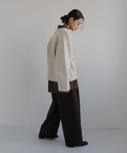 hellam（へラム）の「ジップアップニットカーデ（カーディガン/ボレロ・レディース・アイボリー/ブラウン/杢グレー/ブラック・FREE）」の19枚目の写真