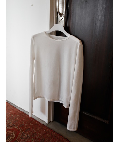 Katrin TOKYO(カトリーントーキョー)の「【JAPAN MADE】sheer velour tops(Tシャツ/カットソー・レディース・ネイビー/ピンク/ホワイト・XS/FREE)」の7枚目の写真