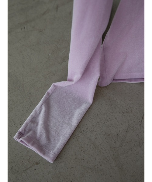 Katrin TOKYO(カトリーントーキョー)の「【JAPAN MADE】sheer velour tops(Tシャツ/カットソー・レディース・ネイビー/ピンク/ホワイト・XS/FREE)」の18枚目の写真