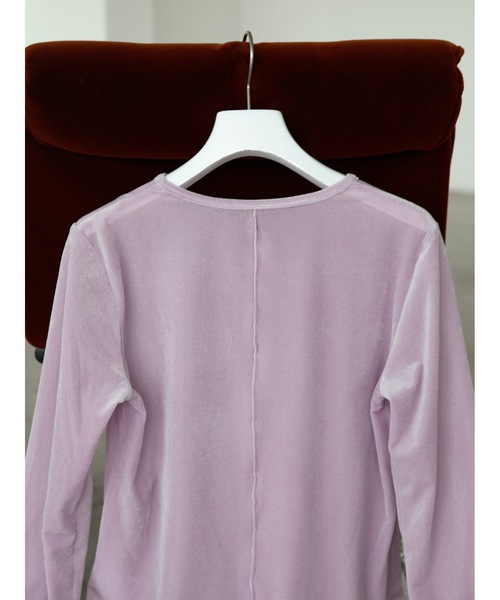 Katrin TOKYO(カトリーントーキョー)の「【JAPAN MADE】sheer velour tops(Tシャツ/カットソー・レディース・ネイビー/ピンク/ホワイト・XS/FREE)」の20枚目の写真