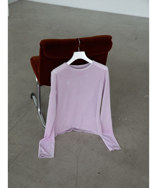 Katrin TOKYO(カトリーントーキョー)の「【JAPAN MADE】sheer velour tops(Tシャツ/カットソー・レディース・ネイビー/ピンク/ホワイト・XS/FREE)」の21枚目の写真