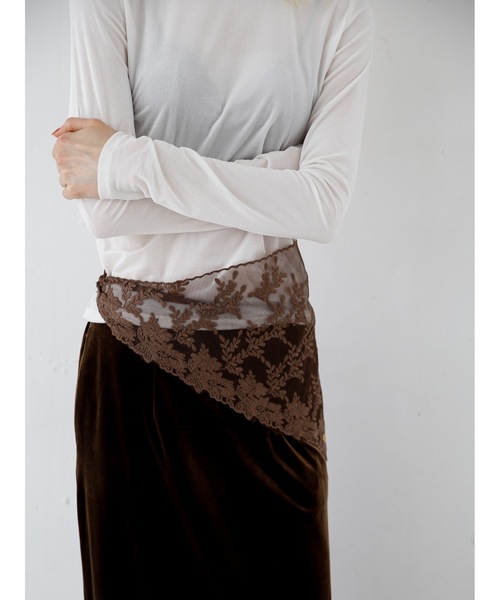 Katrin TOKYO(カトリーントーキョー)の「【JAPAN MADE】sheer velour tops(Tシャツ/カットソー・レディース・ネイビー/ピンク/ホワイト・XS/FREE)」の11枚目の写真