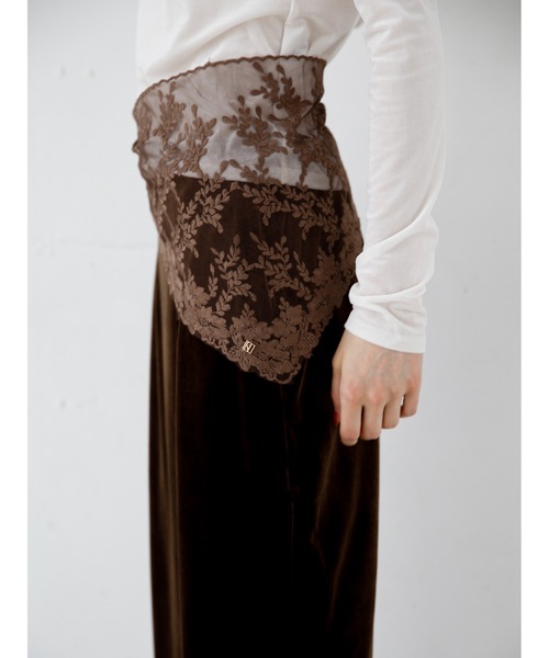 Katrin TOKYO(カトリーントーキョー)の「【JAPAN MADE】sheer velour tops(Tシャツ/カットソー・レディース・ネイビー/ピンク/ホワイト・XS/FREE)」の13枚目の写真
