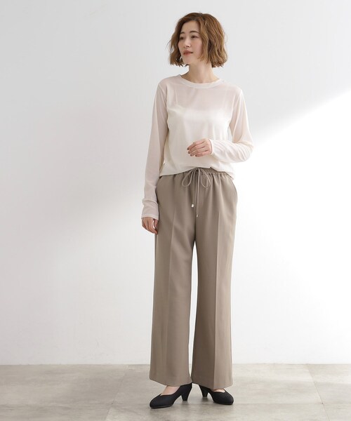grove（グローブ）の「シアーカットベロアロンT（Tシャツ/カットソー・レディース・オフホワイト/チャコールグレー・01/02/03/04/05）」の5枚目の写真