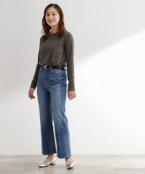 grove（グローブ）の「シアーカットベロアロンT（Tシャツ/カットソー・レディース・オフホワイト/チャコールグレー・01/02/03/04/05）」の11枚目の写真