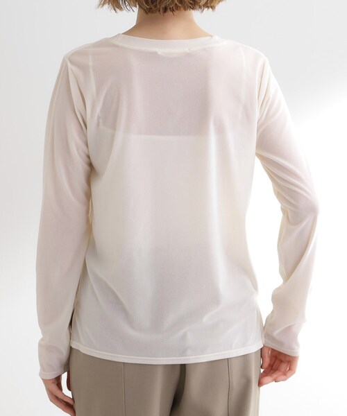 grove（グローブ）の「シアーカットベロアロンT（Tシャツ/カットソー・レディース・オフホワイト/チャコールグレー・01/02/03/04/05）」の6枚目の写真