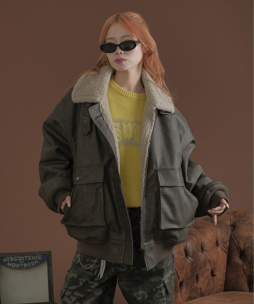 裏ボア合皮ブルゾン（その他アウター）｜sedacle（セダクル）の