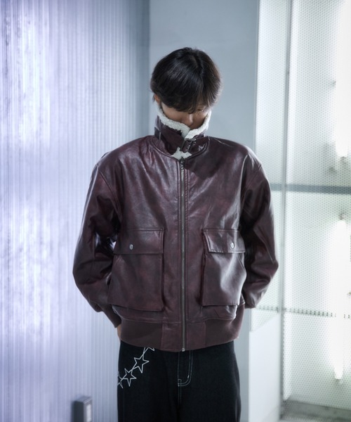 セール】裏ボア合皮ブルゾン（その他アウター）｜sedacle
