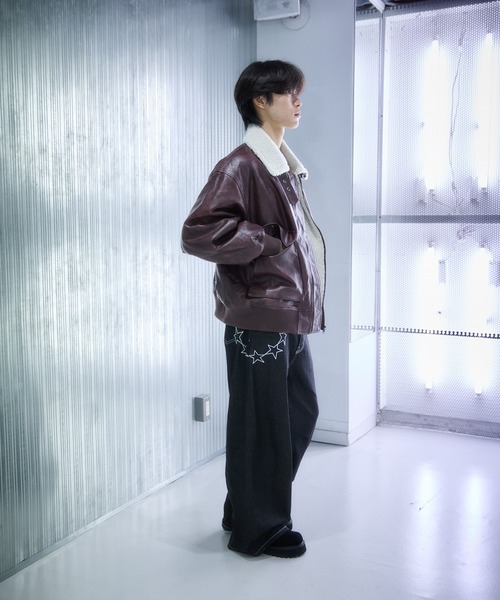 sedacle（セダクル）の「裏ボア合皮ブルゾン（その他アウター・メンズ・モカ/ブラウン/ダークブラウン/ボルドー/ブラック・SMALL/MEDIUM/LARGE）」の17枚目の写真