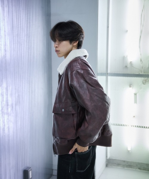 裏ボア合皮ブルゾン（その他アウター）｜sedacle（セダクル）の