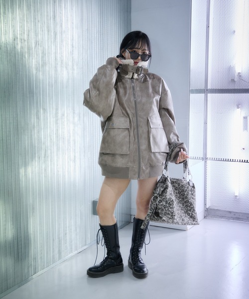 sedacle（セダクル）の「裏ボア合皮ブルゾン（その他アウター・メンズ・モカ/ブラウン/ダークブラウン/ボルドー/ブラック・SMALL/MEDIUM/LARGE）」の10枚目の写真