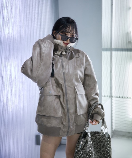 セール】裏ボア合皮ブルゾン（その他アウター）｜sedacle（セダクル