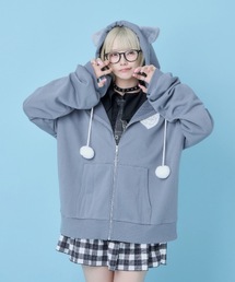 ねこになりたいぽんぽんZIPパーカー