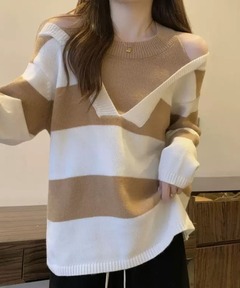 UN3D.(アンスリード)】メッシュミックスニットベスト（Tシャツ