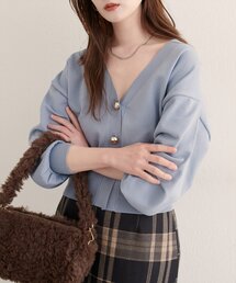 natural couture | 【WEB限定】コロンボタンVネックカーデ(カーディガン/ボレロ)