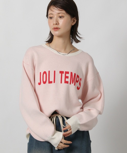 LAKOLE（ラコレ）の「アソートロゴジャガードニットプルオーバー / 600360（ニット/セーター・レディース・グレー/イエロー/ネイビー/アイボリー・FREE）」の3枚目の写真