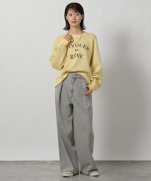 LAKOLE（ラコレ）の「アソートロゴジャガードニットプルオーバー / 600360（ニット/セーター・レディース・グレー/イエロー/ネイビー/アイボリー・FREE）」の10枚目の写真